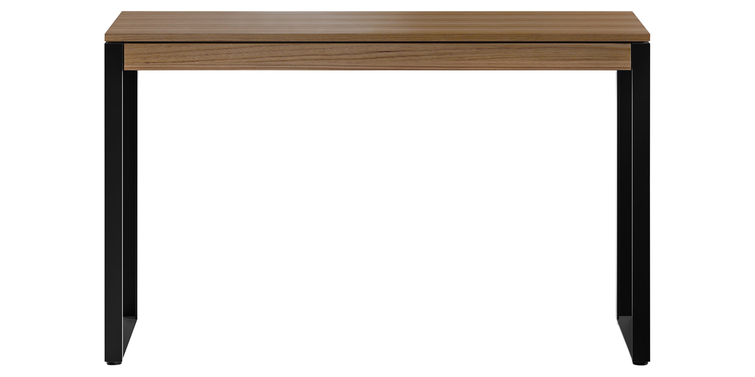 Natural Walnut Veneer &amp; Black Steel | BDI Linea Slim Desk | Valley Ridge Furniture