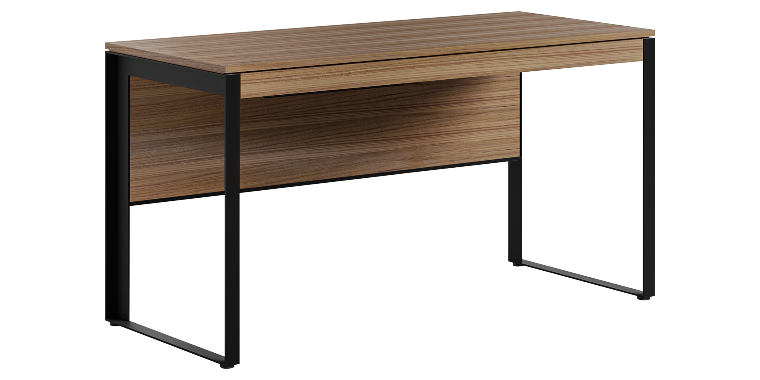 Natural Walnut Veneer & Black Steel | BDI Linea Desk | Valley Ridge Furniture