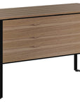 Natural Walnut Veneer & Black Steel | BDI Linea Desk | Valley Ridge Furniture