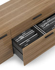Natural Walnut Veneer & Black Steel | BDI Linea Multi Function Cabinet | Valley Ridge Furniture