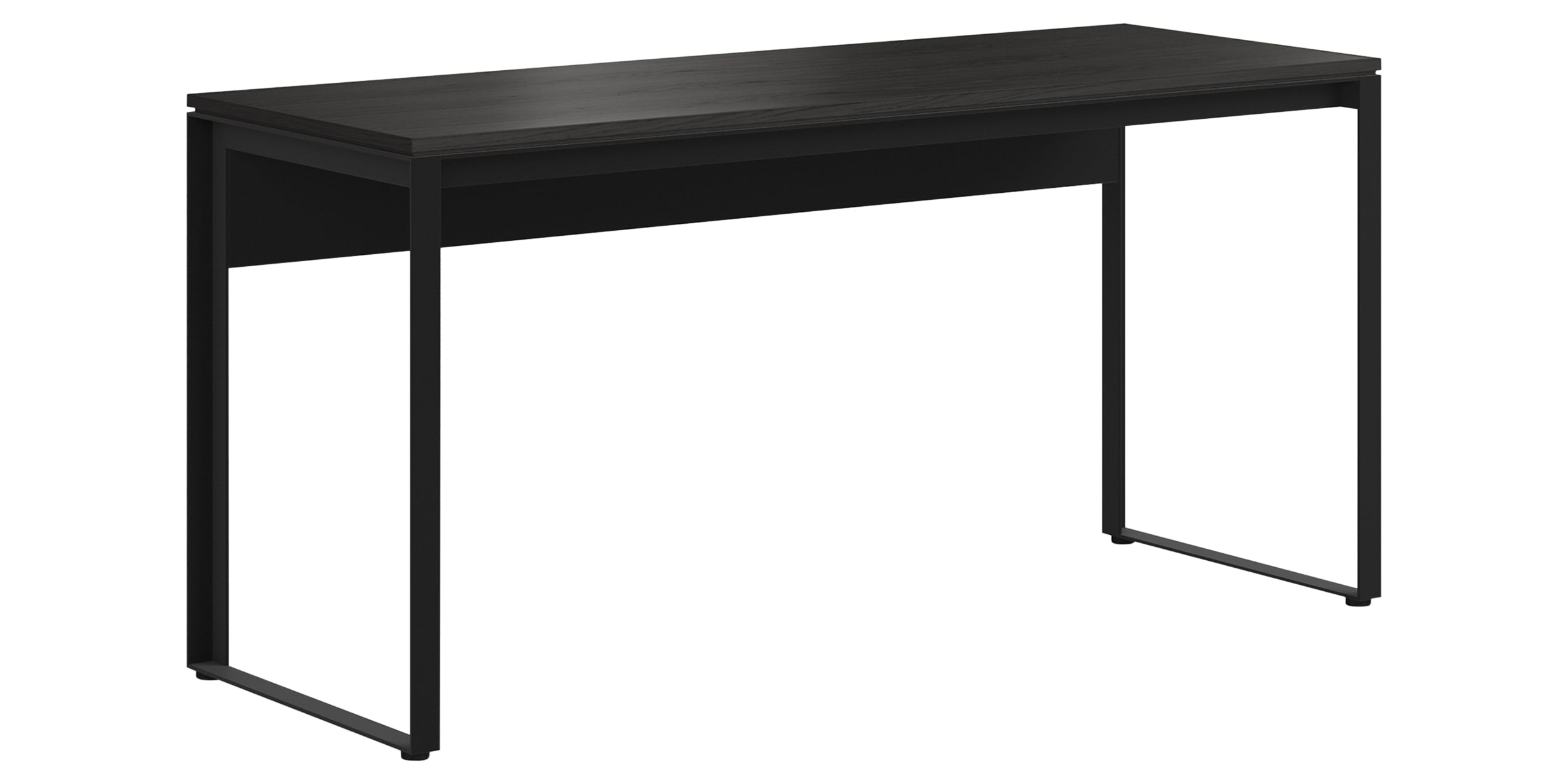 Charcoal Ash Veneer &amp; Black Steel | BDI Linea Work Desk | Valley Ridge Furniture