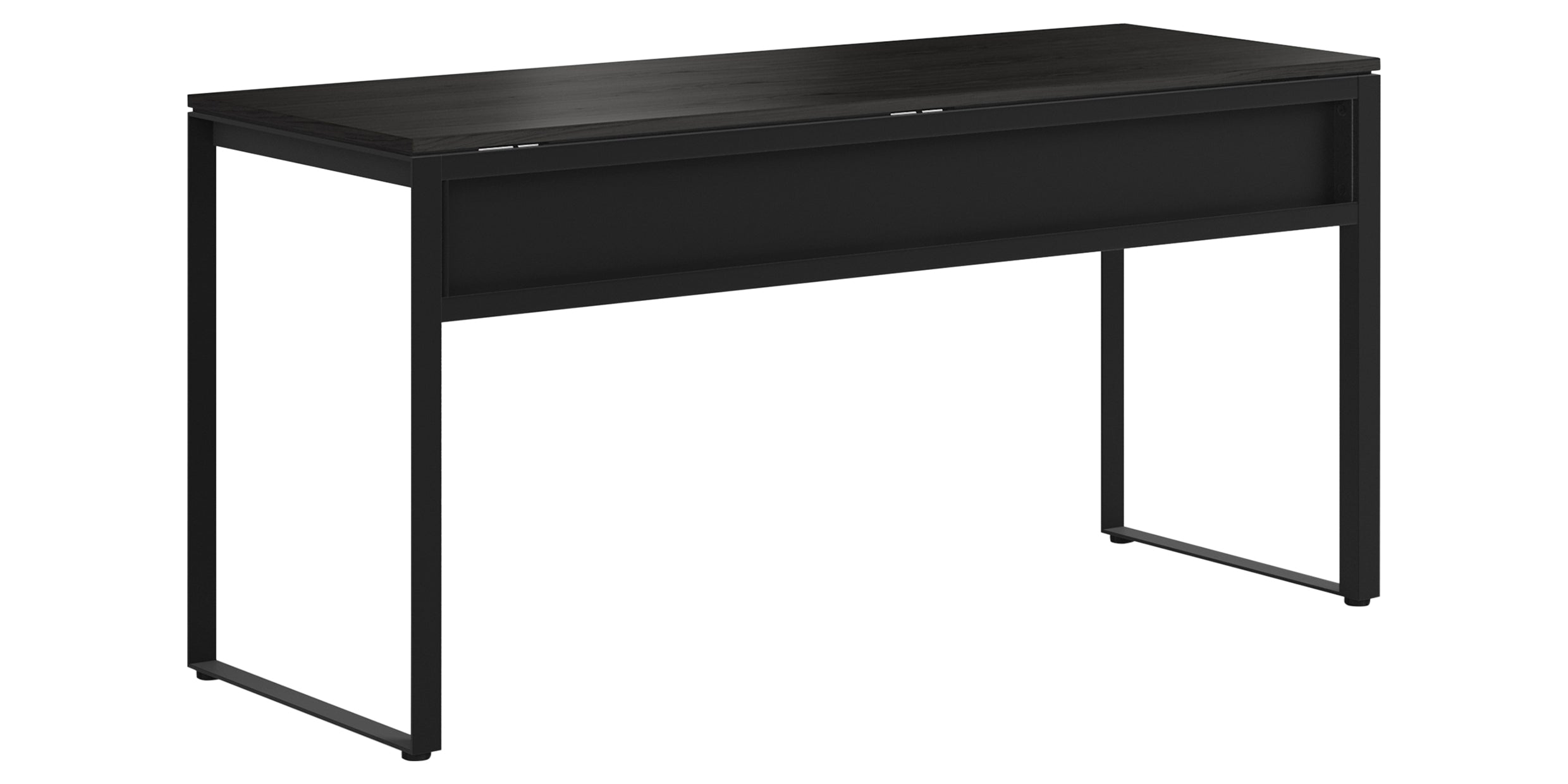 Charcoal Ash Veneer &amp; Black Steel | BDI Linea Work Desk | Valley Ridge Furniture