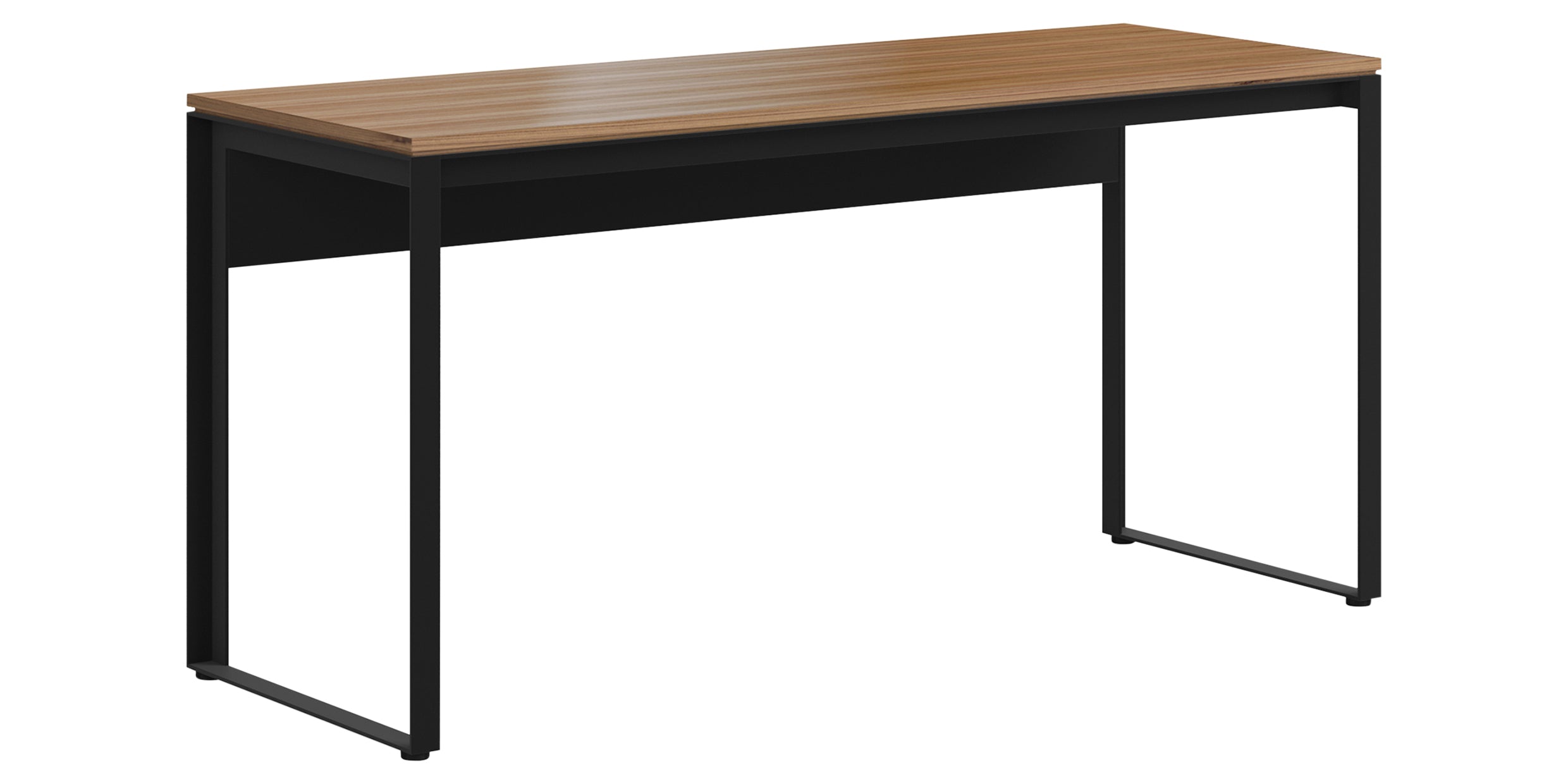 Natural Walnut Veneer &amp; Black Steel | BDI Linea Work Desk | Valley Ridge Furniture