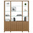 Natural Walnut Veneer & Polished Tempered Glass | BDI Linea 66" Shelf | Valley Ridge Furniture