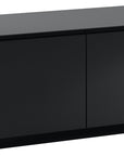 Black Polished Tempered Glass | BDI Mirage Media Cabinet | Valley Ridge Furniture