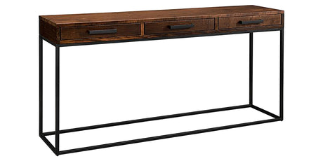 Brushwork Maple Mocha with Sunrise Metal Black | Handstone Muskoka Sofa Table | Valley Ridge Furniture