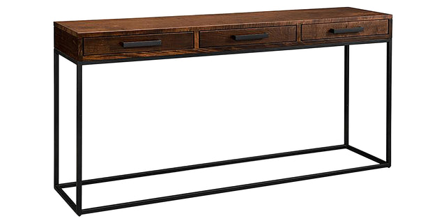 Brushwork Maple Mocha with Sunrise Metal Black | Handstone Muskoka Sofa Table | Valley Ridge Furniture