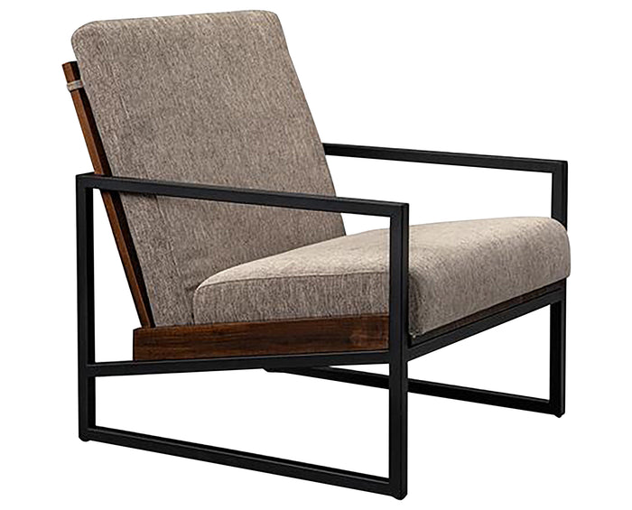 Brushwork Maple Mocha with Sunrise Metal Black | Handstone Muskoka Accent Chair | Valley Ridge Furniture
