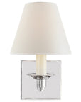 Polished Nickel & Percale | Evans Single Arm Sconce | Valley Ridge Furniture