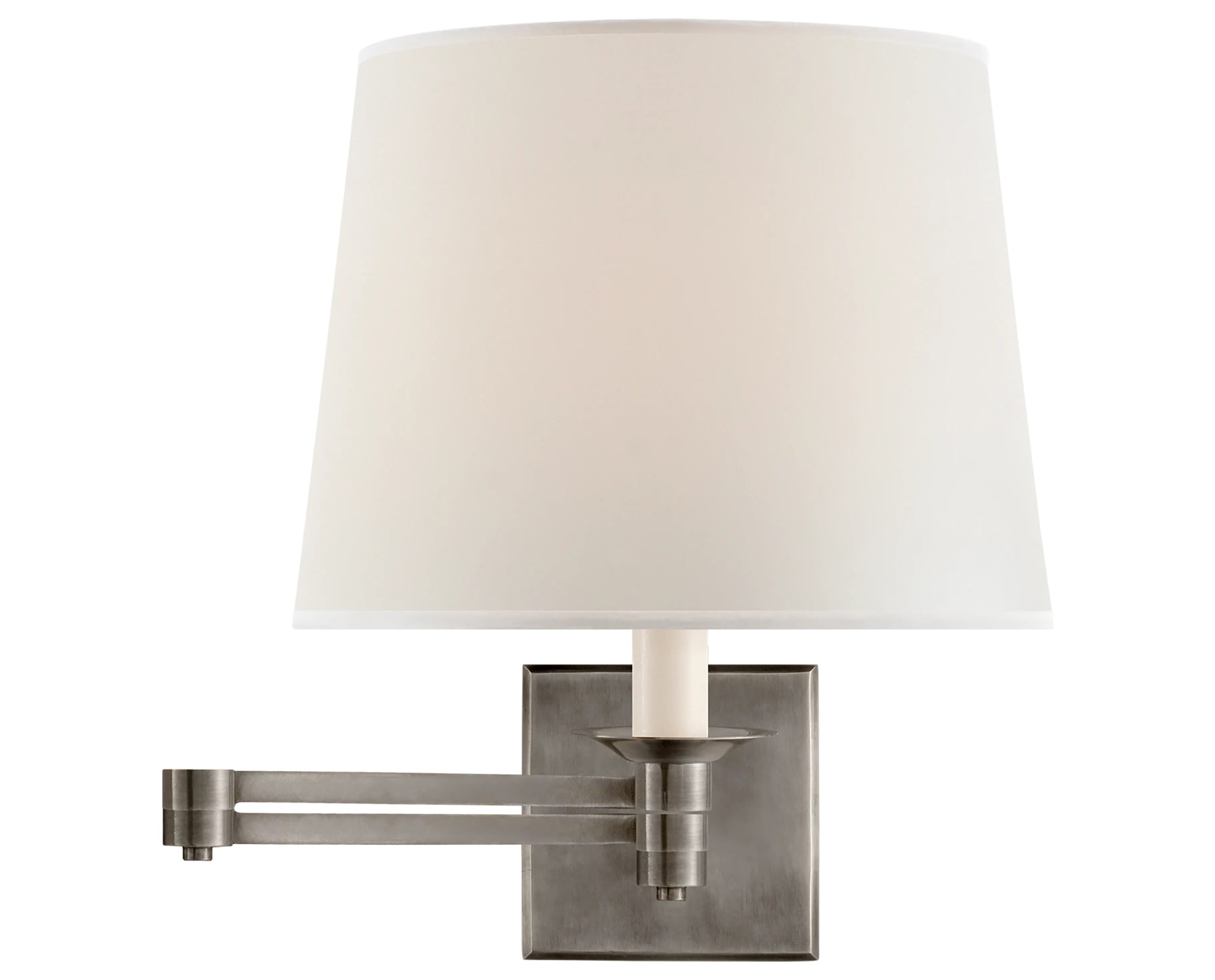 Antique Nickel & Percale Nordy | Evans Swing Arm Sconce | Valley Ridge Furniture