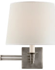 Antique Nickel & Percale Nordy | Evans Swing Arm Sconce | Valley Ridge Furniture