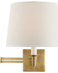 Natural Brass & Percale Nordy | Evans Swing Arm Sconce | Valley Ridge Furniture