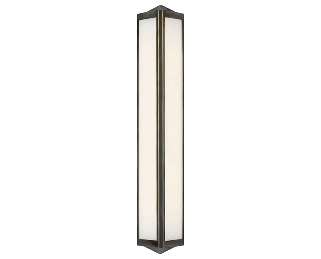 Bronze & White Glass | Geneva Medium Sconce | Valley Ridge Furniture