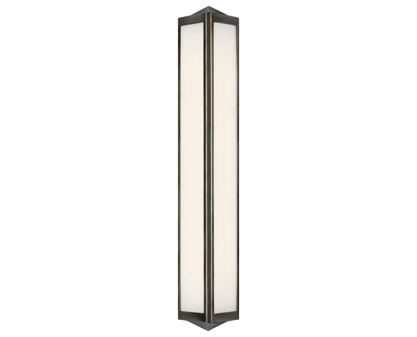 Bronze & White Glass | Geneva Medium Sconce | Valley Ridge Furniture