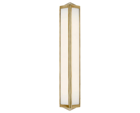 Natural Brass & White Glass | Geneva Medium Sconce | Valley Ridge Furniture