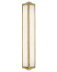 Natural Brass & White Glass | Geneva Medium Sconce | Valley Ridge Furniture