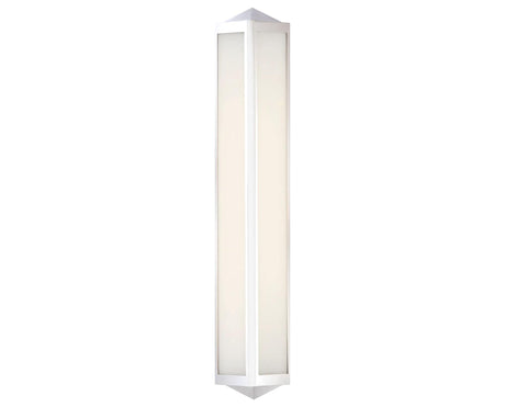 Polished Nickel & White Glass | Geneva Medium Sconce | Valley Ridge Furniture