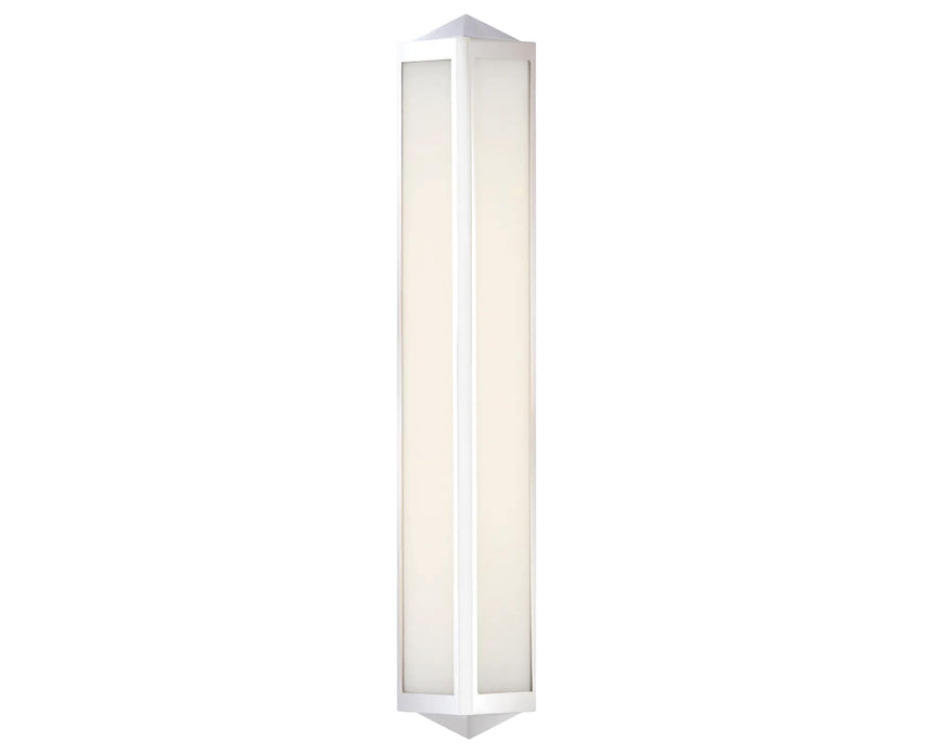Polished Nickel & White Glass | Geneva Medium Sconce | Valley Ridge Furniture