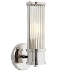 Polished Nickel & Clear Glass | Allen Single Sconce | Valley Ridge Furniture
