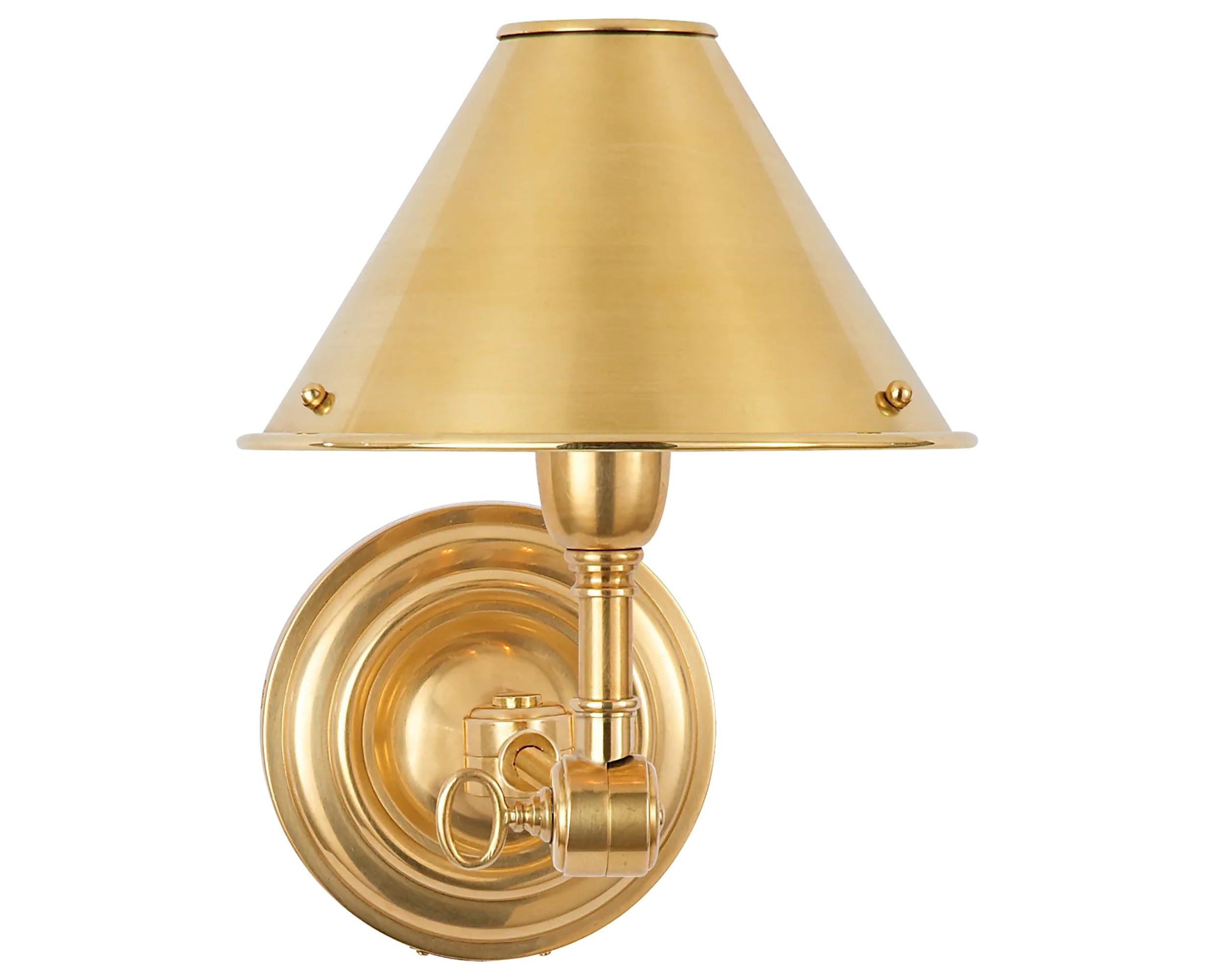 Natural Brass | Anette Single Sconce | Valley Ridge Furniture