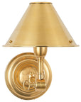 Natural Brass | Anette Single Sconce | Valley Ridge Furniture