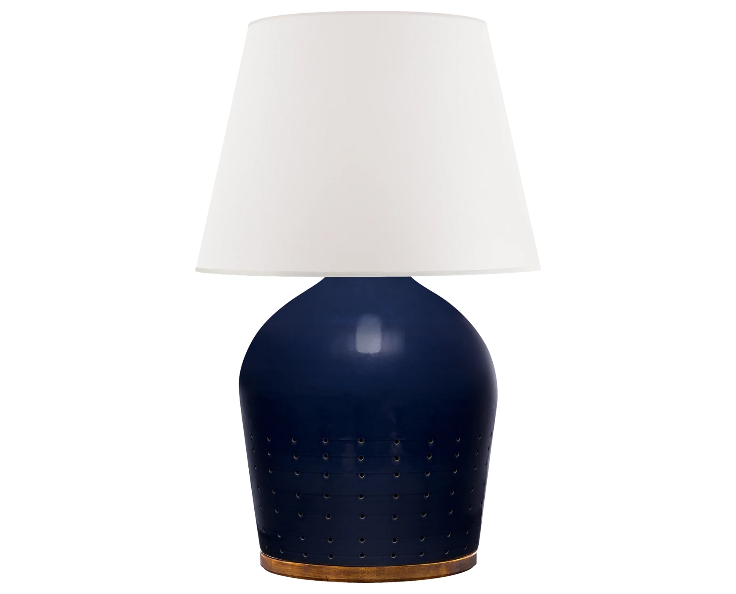 Blue Ceramic & White Paper | Halifax Small Table Lamp | Valley Ridge Furniture