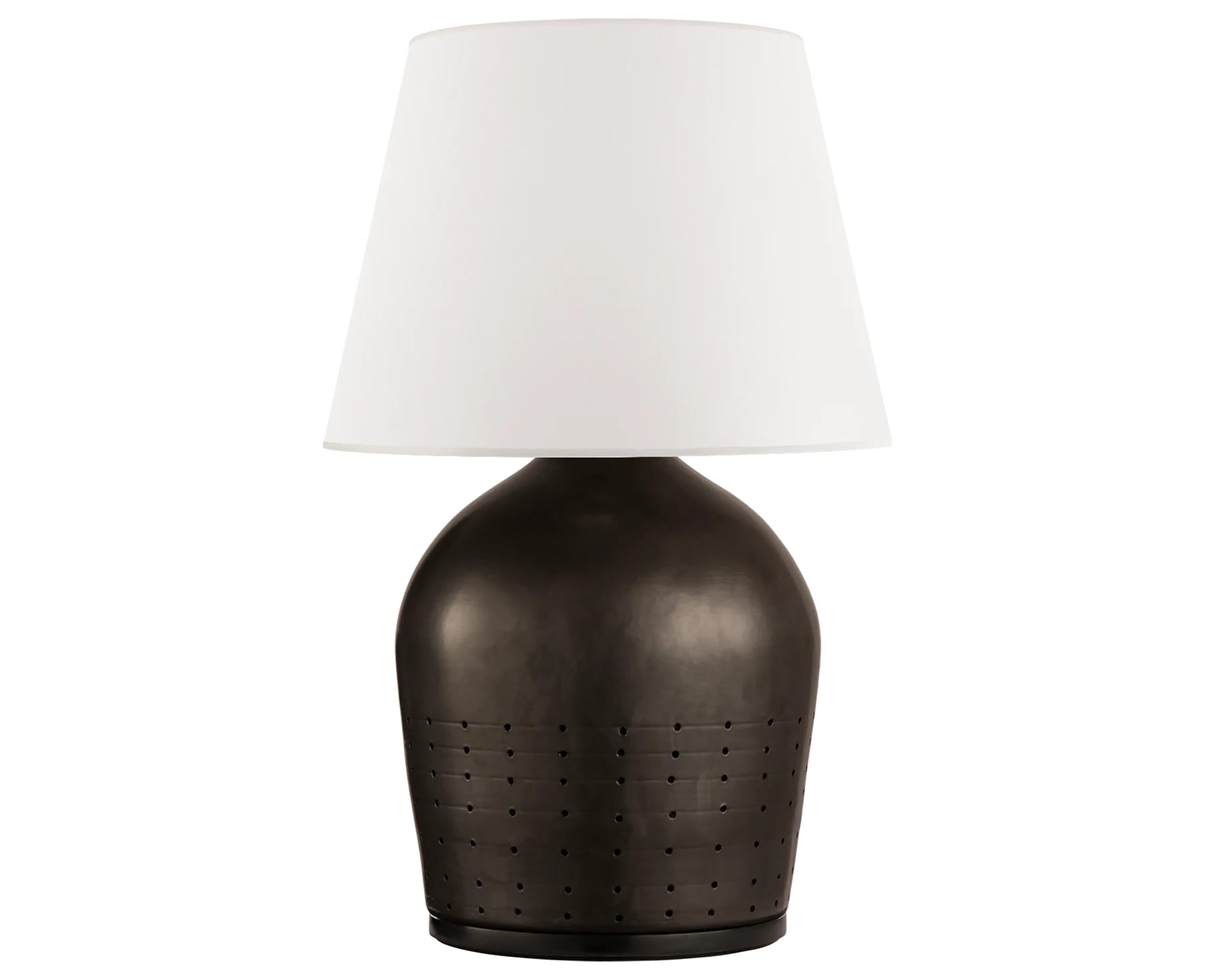 Black Ceramic &amp; White Paper | Halifax Small Table Lamp | Valley Ridge Furniture
