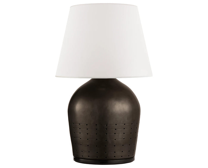 Black Ceramic & White Paper | Halifax Small Table Lamp | Valley Ridge Furniture