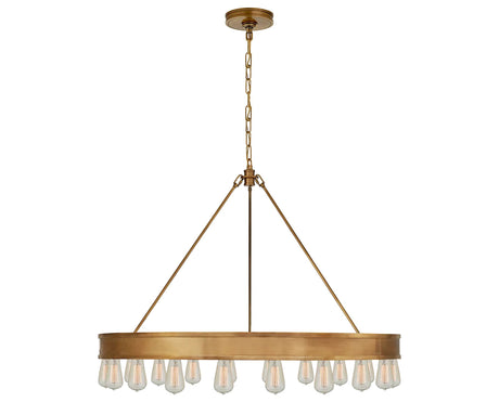 Natural Brass & Clear Glass | Roark 40" Modular Ring Chandelier | Valley Ridge Furniture