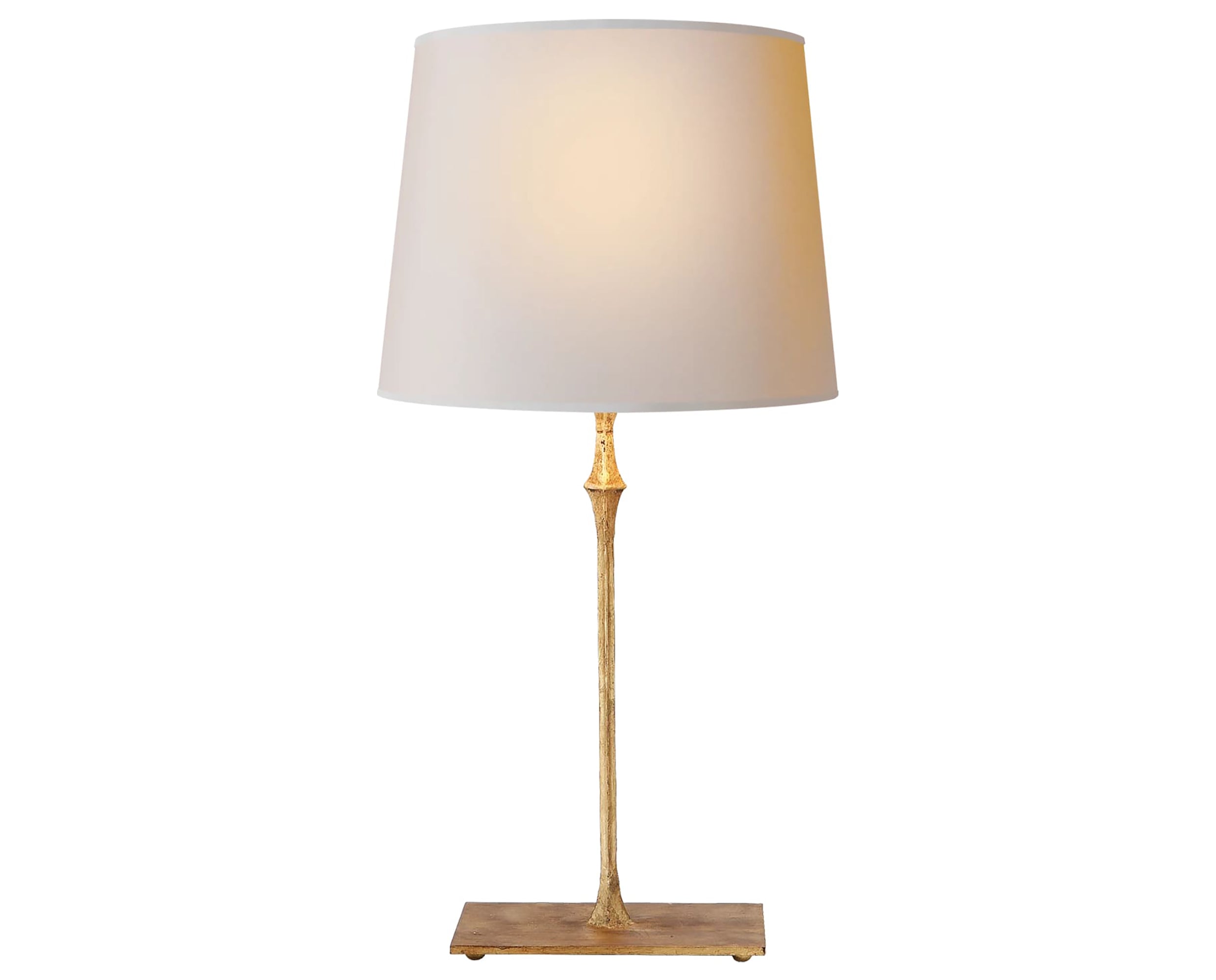 Gilded Iron &amp; Natural Paper | Dauphine Bedside Lamp | Valley Ridge Furniture