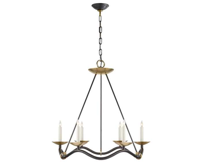 Aged Iron & Hand-Rubbed Antique Brass | Choros Chandelier | Valley Ridge Furniture