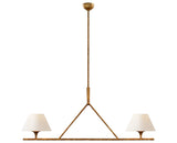 Gilded Iron & Linen | Cesta Large Linear Chandelier | Valley Ridge Furniture