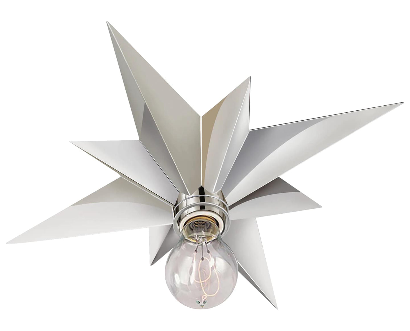 Polished Nickel | Star Flush Mount | Valley Ridge Furniture