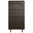 Charcoal Ash Veneer and Black Satin-Etched Glass with Black Steel | BDI Sequel 3 Drawer File Cabinet | Valley Ridge Furniture