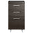 Charcoal Ash Veneer and Black Satin-Etched Glass with Satin Nickel Steel | BDI Sequel 3 Drawer File Cabinet | Valley Ridge Furniture