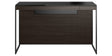 Charcoal Ash Veneer and Black Satin-Etched Glass with Black Steel | BDI Sequel Compact Desk | Valley Ridge Furniture