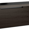 Charcoal Ash Veneer and Black Satin-Etched Glass with Black Steel | BDI Sequel Laptop Desk | Valley Ridge Furniture
