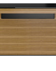 Natural Walnut Veneer and Black Satin-Etched Glass with Satin Nickel Steel | BDI Sequel Desk | Valley Ridge Furniture