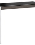 Charcoal Ash Veneer and Black Satin-Etched Glass with Satin Nickel Steel | BDI Sequel Desk Return | Valley Ridge Furniture