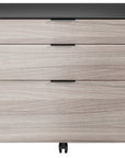 Strata Laminate & Black Satin-Etched Glass with Black Steel | BDI Sigma Lateral File Cabinet | Valley Ridge Furniture
