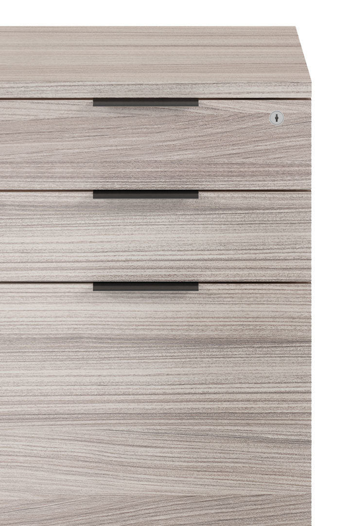 Strata Laminate & Black Steel | BDI Sigma Mobile File Cabinet | Valley Ridge Furniture