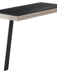 Strata Laminate & Black Satin-Etched Glass with Black Steel | BDI Sigma Desk Return | Valley Ridge Furniture