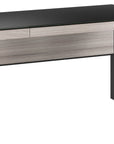 Strata Laminate & Black Satin-Etched Glass with Black Steel | BDI Sigma Laptop Desk | Valley Ridge Furniture