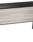 Strata Laminate & Black Satin-Etched Glass with Black Steel | BDI Sigma Laptop Desk | Valley Ridge Furniture