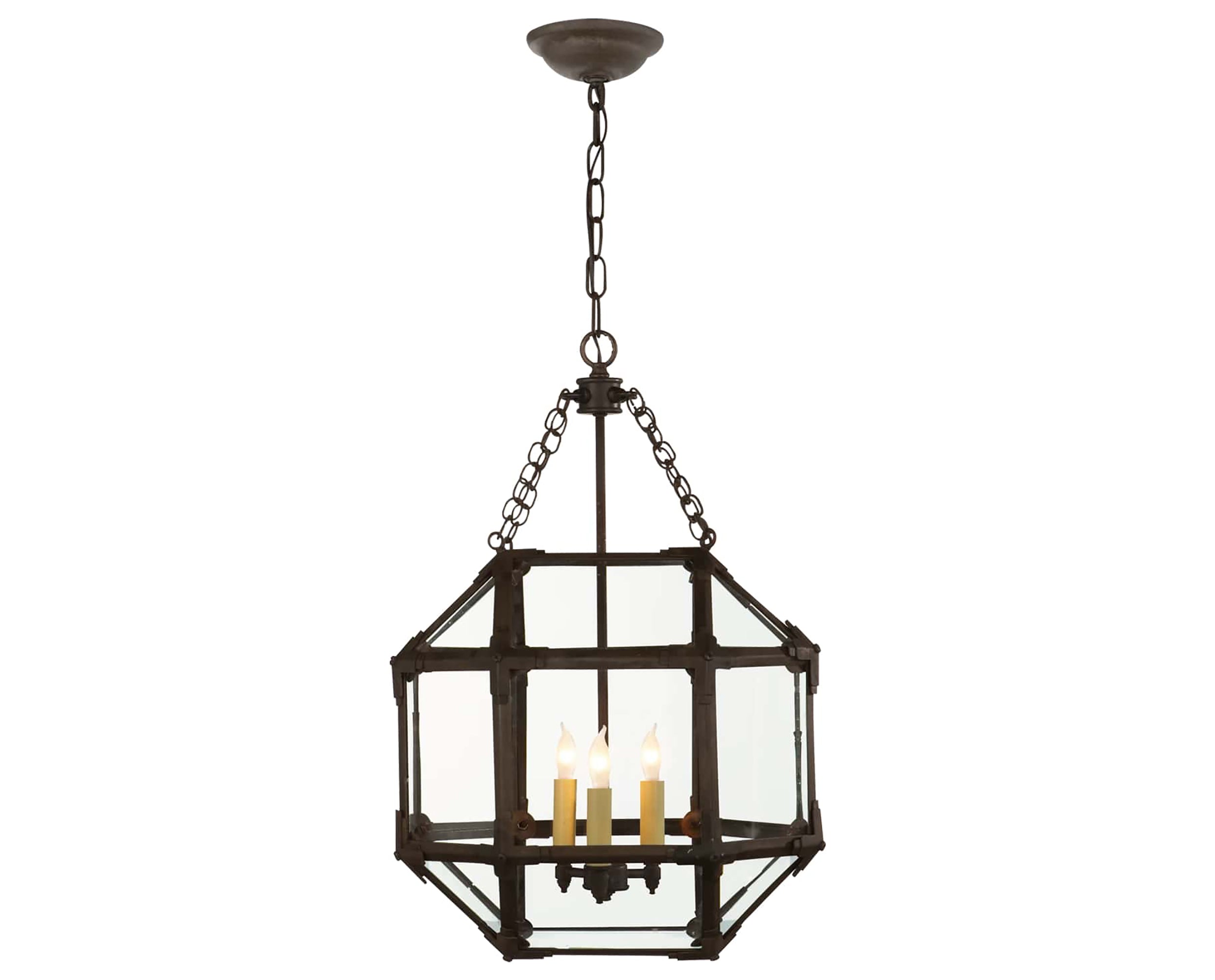 Antique Zinc and Clear Glass | Morris Small Lantern | Valley Ridge Furniture