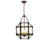 Antique Zinc and Clear Glass | Morris Small Lantern | Valley Ridge Furniture