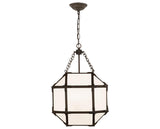 Antique Zinc and White Glass | Morris Small Lantern | Valley Ridge Furniture