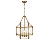 Gilded Iron and Clear Glass | Morris Small Lantern | Valley Ridge Furniture