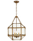 Gilded Iron and Clear Glass | Morris Small Lantern | Valley Ridge Furniture