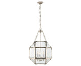 Polished Nickel and Clear Glass | Morris Small Lantern | Valley Ridge Furniture